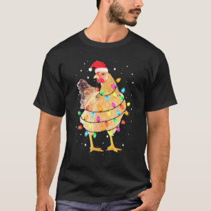 Camiseta Galinha das Luzes de Natal Frangos Fresco Feio