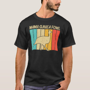 Camiseta Galinha de Angola Para Mulheres Mãe Pássaro Fazend