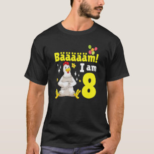 Camiseta Galinha de Aniversário do 8º Ano que Pensava Festa