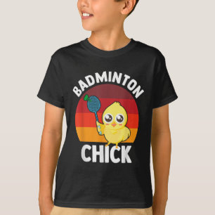 Camiseta Galinha de Badminton Jogadora de Badminton Peteca