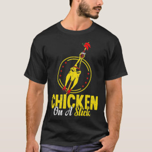 Camiseta Galinha De Borracha Em Um Galho De Borracha Engra
