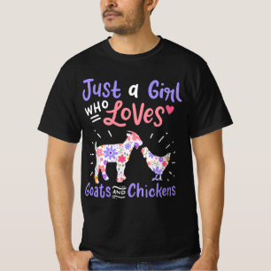 Camiseta Galinha De Cabra Apenas Uma Garota Que Ama Cabras 
