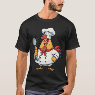 Camiseta Galinha de desenho animado cozinha galo chef cozin
