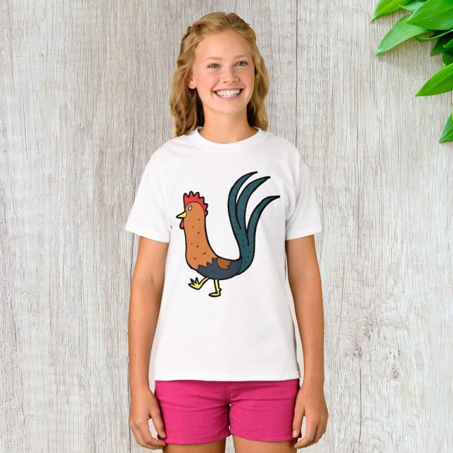 Camiseta Galinha de Desenho Animado Fofa (Criador carregado)