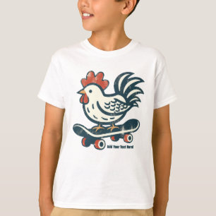 Camiseta Galinha de Fazenda de Skateboard Engraçado Persona
