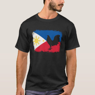 Camiseta Galinha de jogos vintage Filipinas bandeira rooste