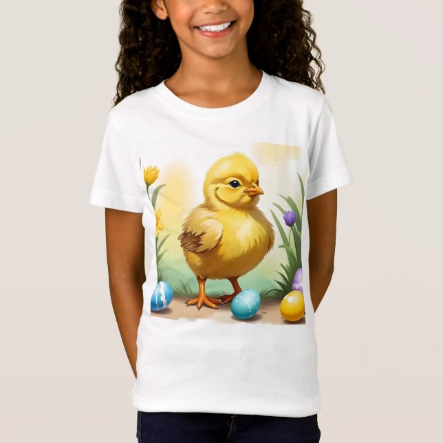 Camiseta Galinha de Páscoa branca 1, Páscoa (Frente)