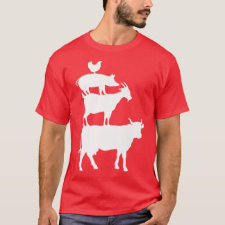 Camiseta Galinha de Porco de Casca de Vaca