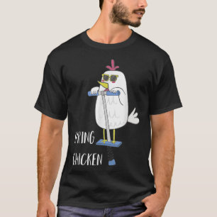 Camiseta Galinha De primavera No Pogo Passe Galinha Engraça
