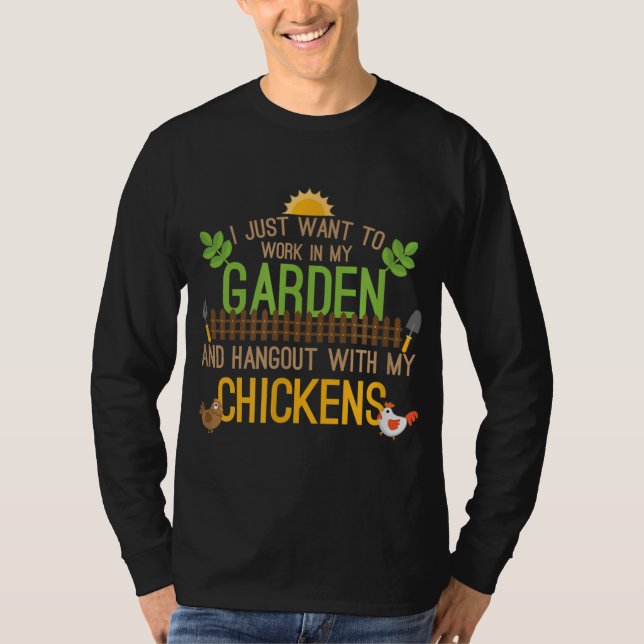 Camiseta Galinha De Queijo Funny Garden Whisperer Farmer Gi (Frente)