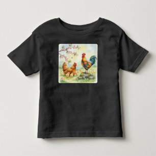 Camiseta Galinha de vida na fazenda personalizada para bebê