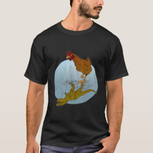 Camiseta Galinha Dinossauro Engraçada Ciência da Evolução