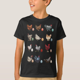 Camiseta Galinha Divertida Com Ovos Páscoa Dia Galinha Tren