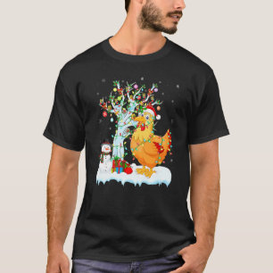 Camiseta Galinha-do-campo-do-mar-árvore-do-mar que acende g