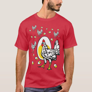 Camiseta Galinha E Ovo Engraçado Roseanne