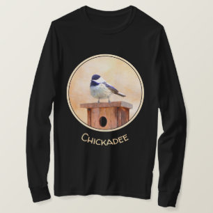 Camiseta Galinha em Birdhouse Pintura Original de Pássaros
