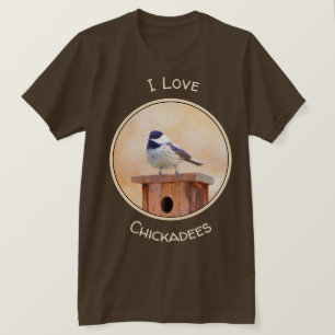 Camiseta Galinha em Birdhouse Pintura Original de Pássaros