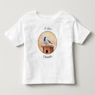 Camiseta Galinha em Birdhouse Pintura Original de Pássaros