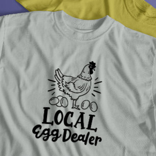 Camiseta Galinha engraçada "Dealer de Ovos Local"