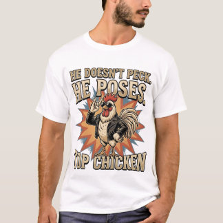 Camiseta Galinha Engraçada Galo Frango Quintal Humor