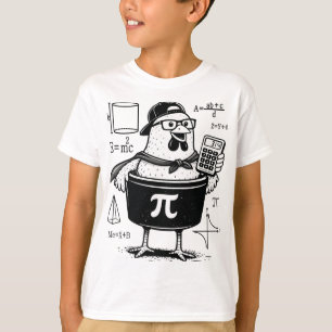 Camiseta Galinha engraçada segurando calculadora Professor