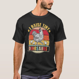 Camiseta Galinha Eu Levanto Pequenos Dinossauros Galos Hen