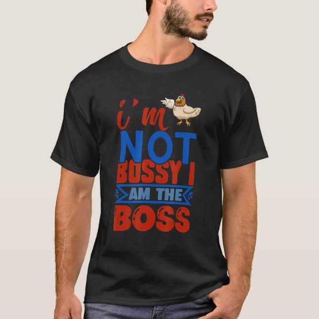 Camiseta Galinha, eu não sou o chefe. (Frente)