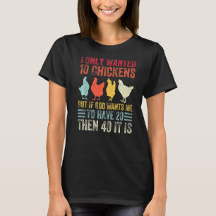 Camiseta Galinha Eu Só Queria 10 Galinhas
