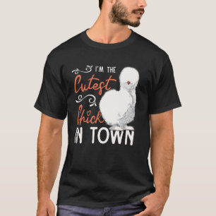Camiseta Galinha-Fazenda-de-Seda Chinesa