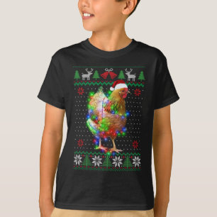 Camiseta Galinha Feita De Vassoura Vadio De Natal
