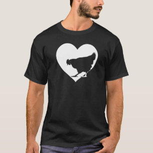 Camiseta Galinha Fofa Que Ama Galinhas Coração Branco Legal