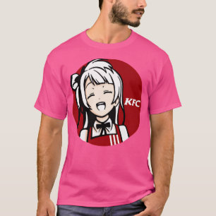 Camiseta Galinha Fritada Com Anime Girl Kentucky
