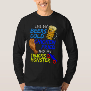Camiseta Galinha Fritada Com Bebendo De Cerveja