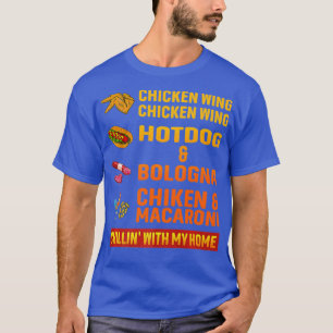 Camiseta galinha galinha galinha galinha cachorro-quente e