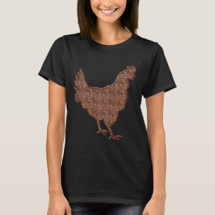 Camiseta Galinha Hen Café Feijão Ovo