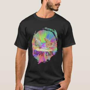 Camiseta Galinha Hippie Chix Estilo Tie Dye