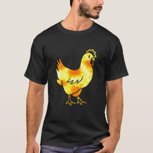 Camiseta Galinha Laranja Retro Vintage - Dona de Galinha Fo
