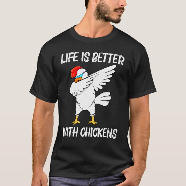 Camiseta Galinha legal Para Homens Galinhas Aves (Frente)