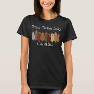 Camiseta Galinha Louca Farmer Mama Adora Galinhas