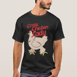Camiseta Galinha Louca Lady Long Sleeve Tshirt Chicken Love