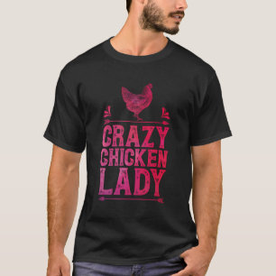 Camiseta Galinha Louca Senhora Engraçada Meninas Engraçadas