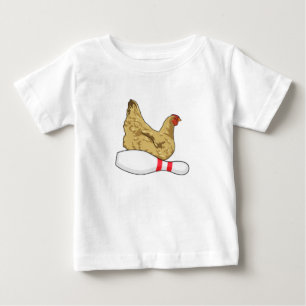 Camiseta Galinha nas Boliches com pino de Boliche