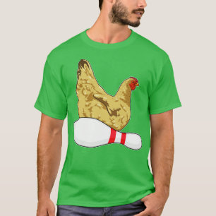 Camiseta Galinha nas Boliches com pino de Boliche