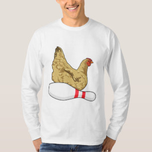 Camiseta Galinha nas Boliches com pino de Boliche
