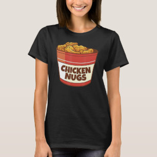 Camiseta Galinha Nugget Eu Adoro Frango Fried Nugget Rápido