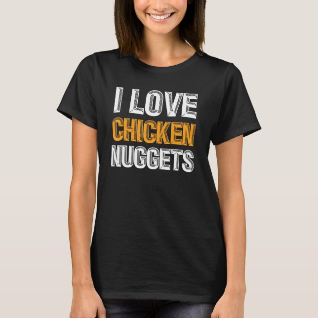 Camiseta Galinha Nuggets Diversão de Comida (Frente)