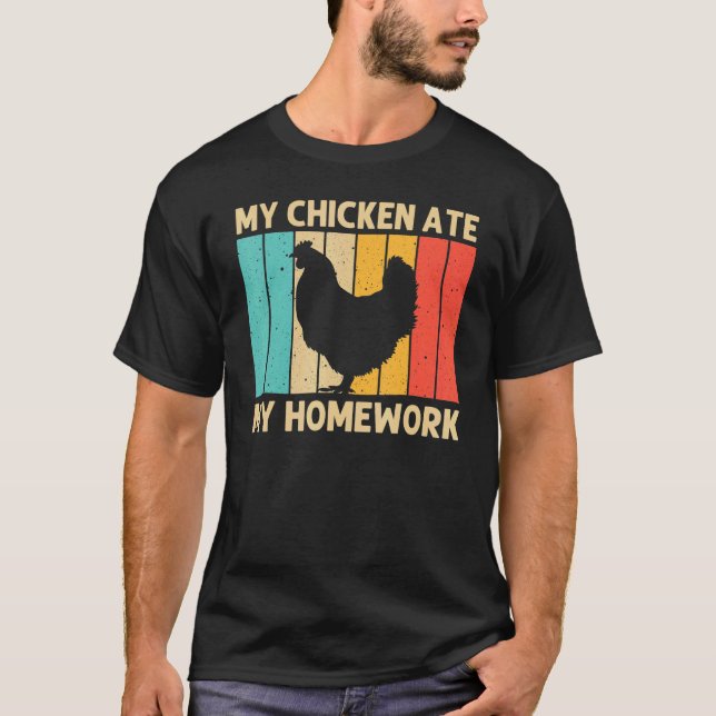 Camiseta Galinha Para Crianças Fazenda De Frango Para Crian (Frente)