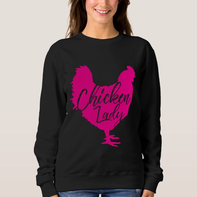 Camiseta Galinha para Mulher Rosa (Frente)