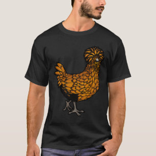 Camiseta Galinha Polonesa Lacrada em ouro