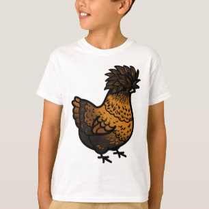 Camiseta Galinha Polonesa Ouro Chubby